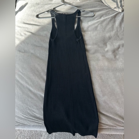 BCBG Black Midi Ribbed Dress - Picture 3 of 5